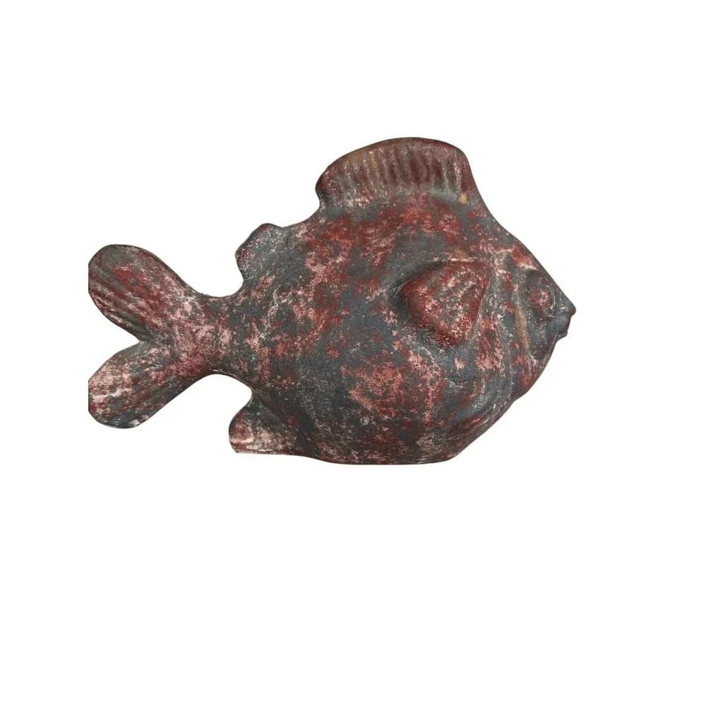 Terracota Koi Fish Sculture 12 Inch Decorarive Indoor Outdoor